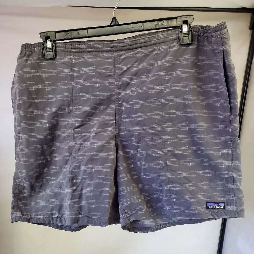 Patagonia Gray Patterned Shorts L Vintage EUC